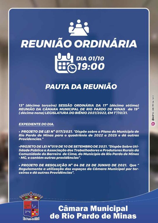 13 Reunião Ordinária