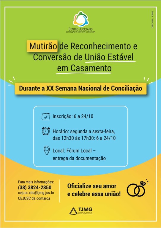 Mutirão de Reconhecimento e Conversão de União Estável em Casamento