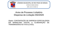 Aviso de Licitação – Dispensa de Licitação 02/2025