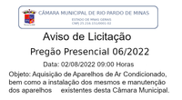 Aviso de Licitação - Pregão Presencial 006/2022